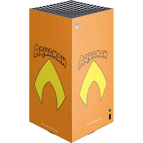 DC Comics Aquaman Classic Logo XBox Series X Digital Edition Console Skin
