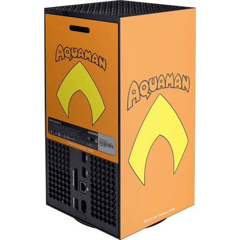 DC Comics Aquaman Classic Logo XBox Series X Digital Edition Console Skin