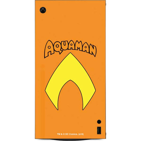 DC Comics Aquaman Classic Logo XBox Series X Digital Edition Console Skin