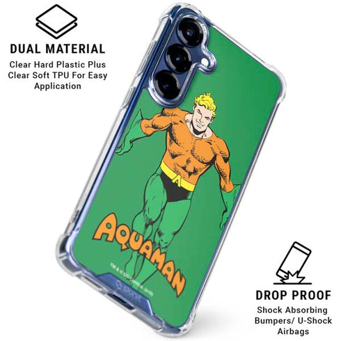 DC Comics Aquaman Classic Art Pose Galaxy S25 Plus Clear Case