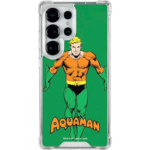 DC Comics Aquaman Classic Art Pose Galaxy S25 Ultra Clear Case