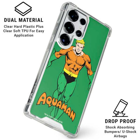 DC Comics Aquaman Classic Art Pose Galaxy S25 Ultra Clear Case
