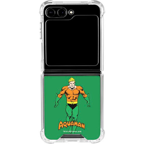 DC Comics Aquaman Classic Art Pose Galaxy Z Flip6 Clear Case