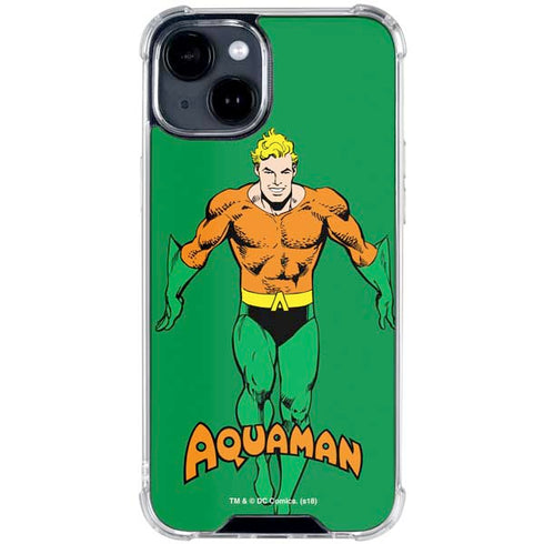 DC Comics Aquaman Classic Art Pose iPhone 15 Clear Case