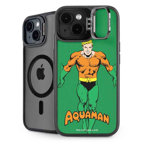 DC Comics Aquaman Classic Art Pose iPhone 15 Plus Kickstand Case