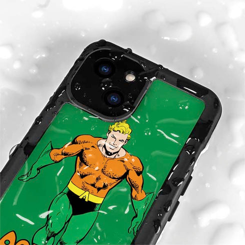 DC Comics Aquaman Classic Art Pose iPhone 15 Plus Waterproof Case