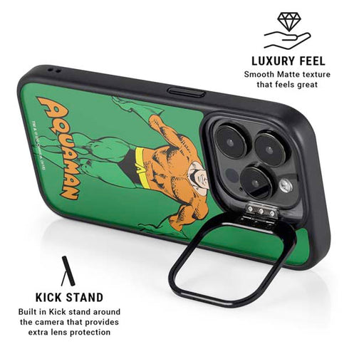 DC Comics Aquaman Classic Art Pose iPhone 15 Pro Max Kickstand Case