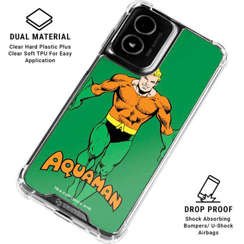 DC Comics Aquaman Classic Art Pose Moto G Power 5G (2024) Clear Case