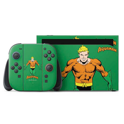 DC Comics Aquaman Classic Art Pose Nintendo Skins