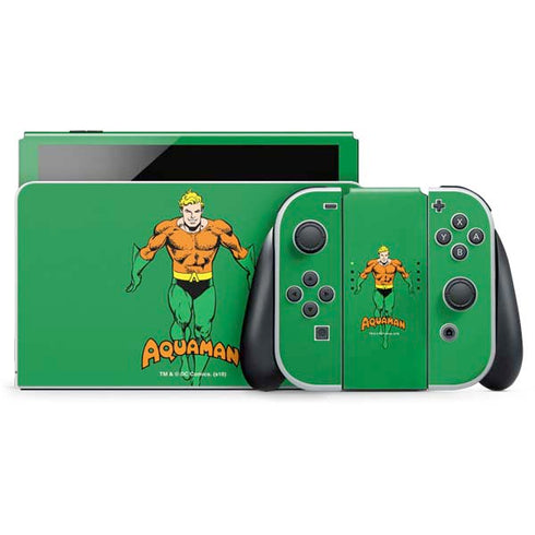 DC Comics Aquaman Classic Art Pose Nintendo Skins
