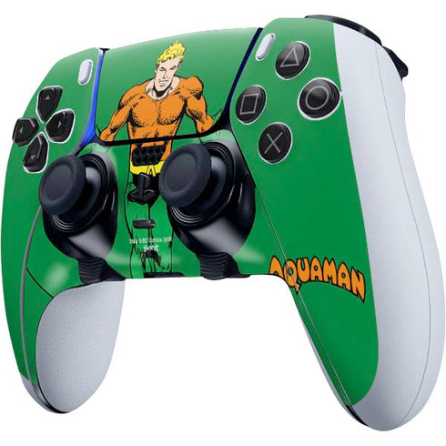 DC Comics Aquaman Classic Art Pose PS5 DualSense Edge Pro Controller Skin