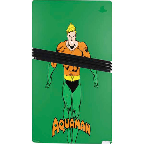DC Comics Aquaman Classic Art Pose PS5 Pro Console Skin