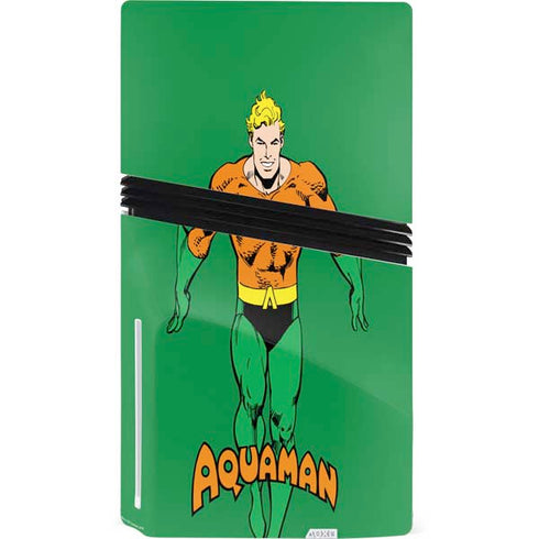 DC Comics Aquaman Classic Art Pose PS5 Pro Disk Console Skin