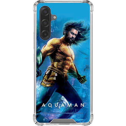 DC Comics Aquaman Movie Arthur Curry Poster Galaxy A17 Clear Case