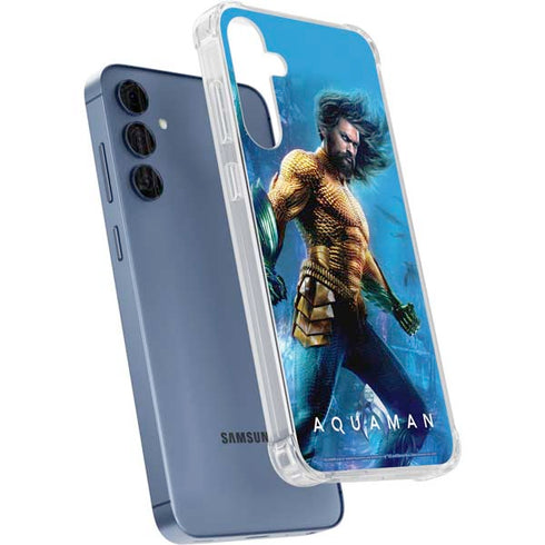 DC Comics Aquaman Movie Arthur Curry Poster Galaxy A55 5G Clear Case
