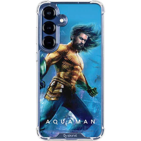 DC Comics Aquaman Movie Arthur Curry Poster Galaxy S25 FE Clear Case