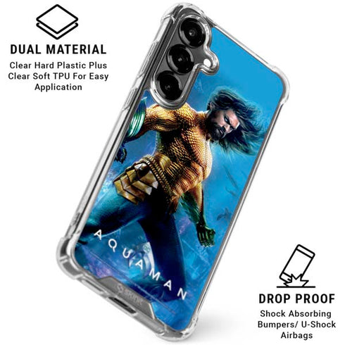 DC Comics Aquaman Movie Arthur Curry Poster Galaxy S26 Clear Case