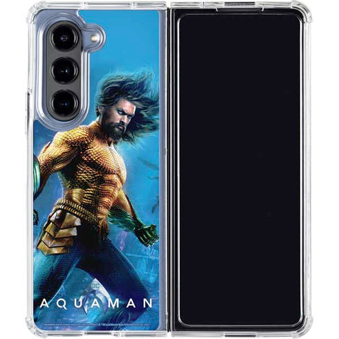 DC Comics Aquaman Movie Arthur Curry Poster Galaxy Z Fold5 5G Clear Case
