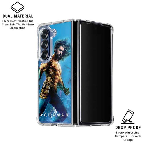 DC Comics Aquaman Movie Arthur Curry Poster Galaxy Z Fold6 Clear Case