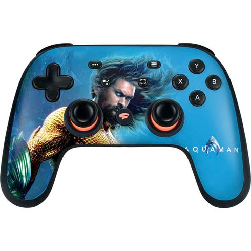 DC Comics Aquaman Movie Arthur Curry Poster Google Stadia Controller Skin