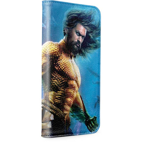 DC Comics Aquaman Movie Arthur Curry Poster iPhone 15 Plus Folio Case