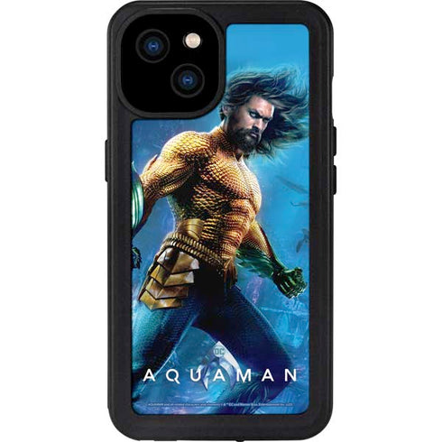 DC Comics Aquaman Movie Arthur Curry Poster iPhone 15 Plus Waterproof Case