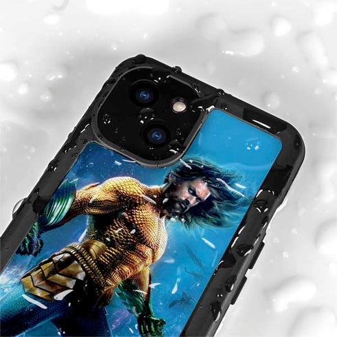 DC Comics Aquaman Movie Arthur Curry Poster iPhone 15 Plus Waterproof Case