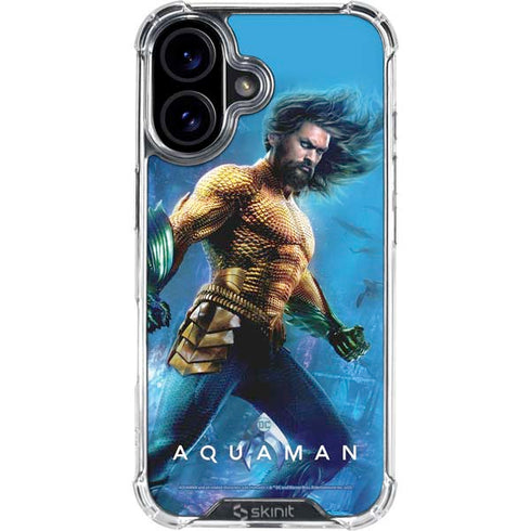 DC Comics Aquaman Movie Arthur Curry Poster iPhone 16 Clear Case