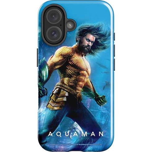 DC Comics Aquaman Movie Arthur Curry Poster iPhone 16 Plus Impact Case