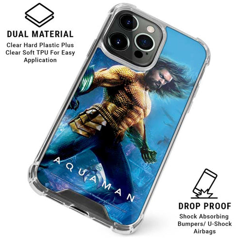 DC Comics Aquaman Movie Arthur Curry Poster iPhone 16 Pro Clear Case