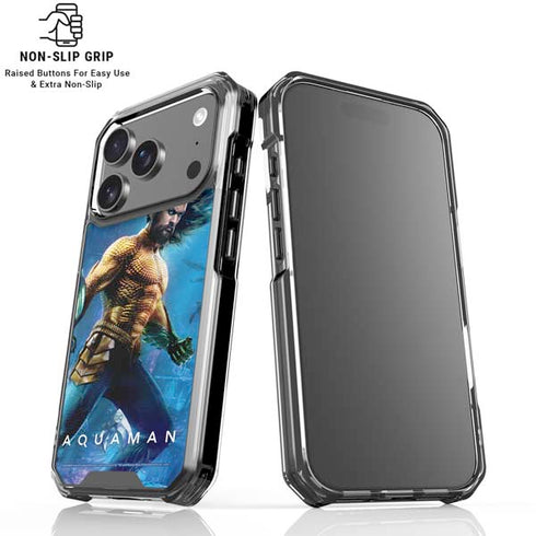 DC Comics Aquaman Movie Arthur Curry Poster iPhone 17 Pro Max Clear Case