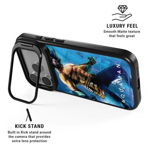 DC Comics Aquaman Movie Arthur Curry Poster iPhone 17 Pro Max Kickstand Case