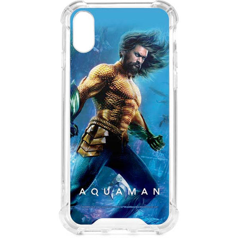 DC Comics Aquaman Movie Arthur Curry Poster iPhone XS Clear Case