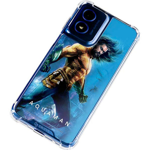 DC Comics Aquaman Movie Arthur Curry Poster Moto G Play 4G (2024) Clear Case