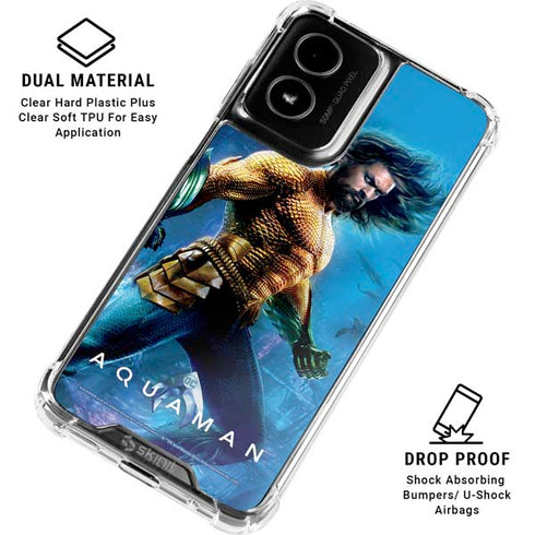 DC Comics Aquaman Movie Arthur Curry Poster Moto G Power 5G (2024) Clear Case