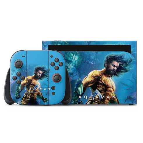 DC Comics Aquaman Movie Arthur Curry Poster Nintendo Skins