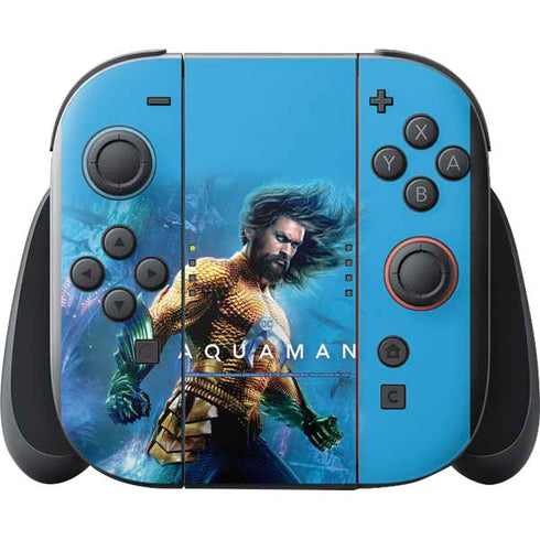 DC Comics Aquaman Movie Arthur Curry Poster Nintendo Switch 2 (2025) with Joy-Con Skin