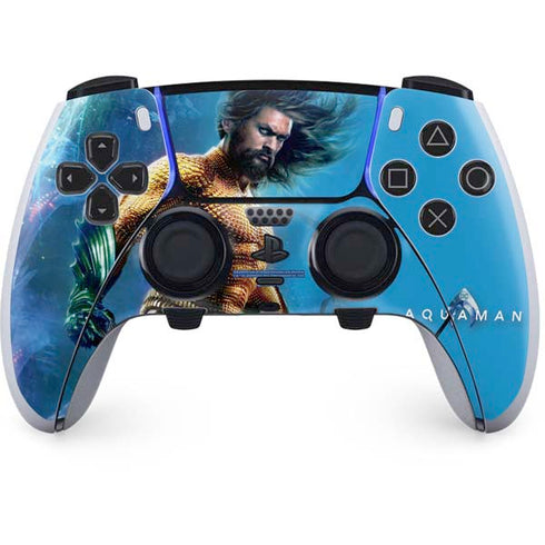 DC Comics Aquaman Movie Arthur Curry Poster PS5 DualSense Edge Pro Controller Skin