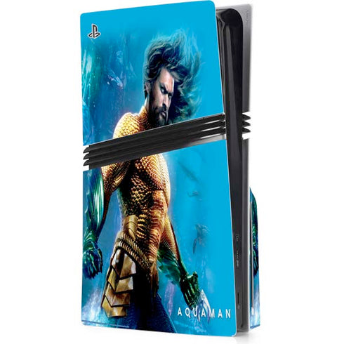 DC Comics Aquaman Movie Arthur Curry Poster PS5 Pro Disk Console Skin