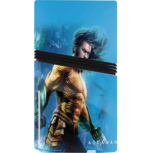 DC Comics Aquaman Movie Arthur Curry Poster PS5 Pro Disk Console Skin