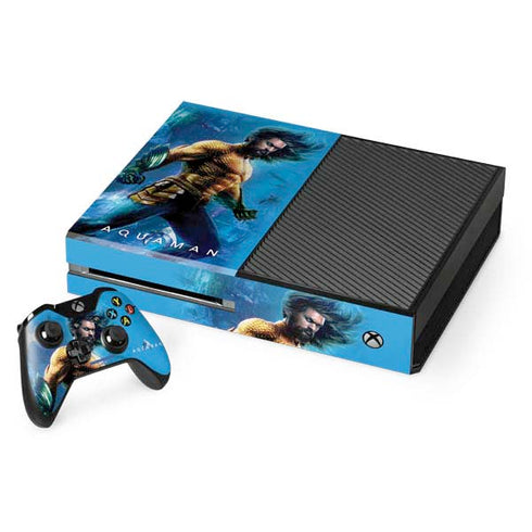 DC Comics Aquaman Movie Arthur Curry Poster Xbox One Console and Controller Bundle Skin