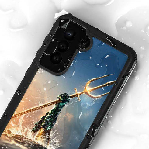 DC Comics Aquaman Movie Poster Trident Galaxy S24 Plus Waterproof Case