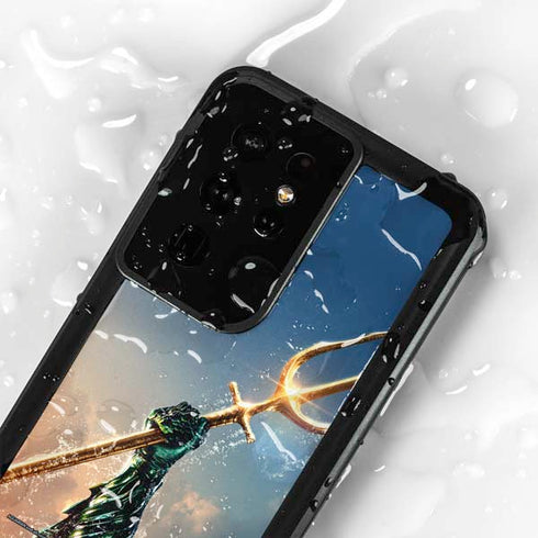 DC Comics Aquaman Movie Poster Trident Galaxy S24 Ultra Waterproof Case