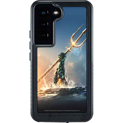 DC Comics Aquaman Movie Poster Trident Galaxy S24 Waterproof Case
