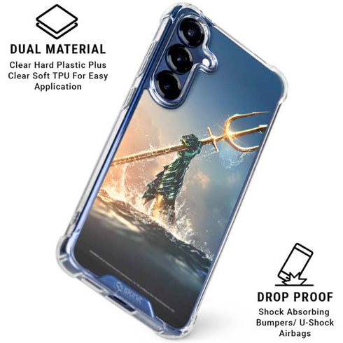 DC Comics Aquaman Movie Poster Trident Galaxy S25 Plus Clear Case
