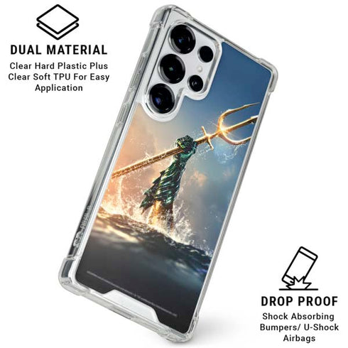 DC Comics Aquaman Movie Poster Trident Galaxy S25 Ultra Clear Case