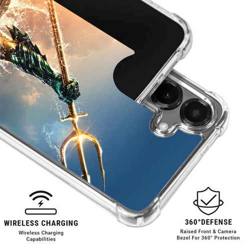 DC Comics Aquaman Movie Poster Trident Galaxy S26 Clear Case