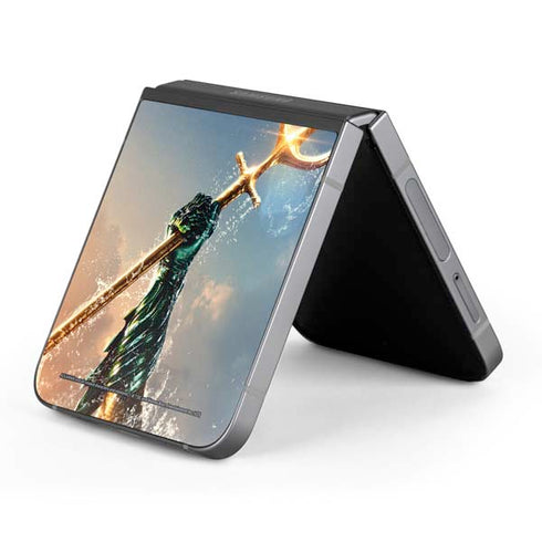 DC Comics Aquaman Movie Poster Trident Galaxy Z Flip6 Skin