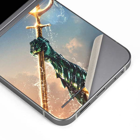 DC Comics Aquaman Movie Poster Trident Galaxy Z Flip6 Skin