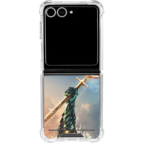 DC Comics Aquaman Movie Poster Trident Galaxy Z Flip7 Clear Case